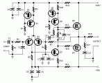 25W Mosfet audio amplifier circuit diagram