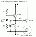 Receiver Battery Low Voltage Alarm circuit diagram