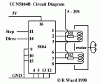 Unipolar Stepper Motor Controller circuit diagram