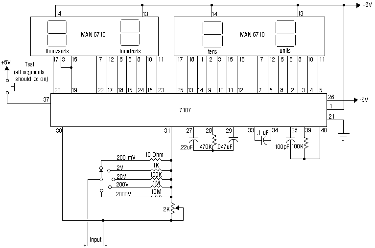 How to build Digital Voltmeter (circuit diagram)