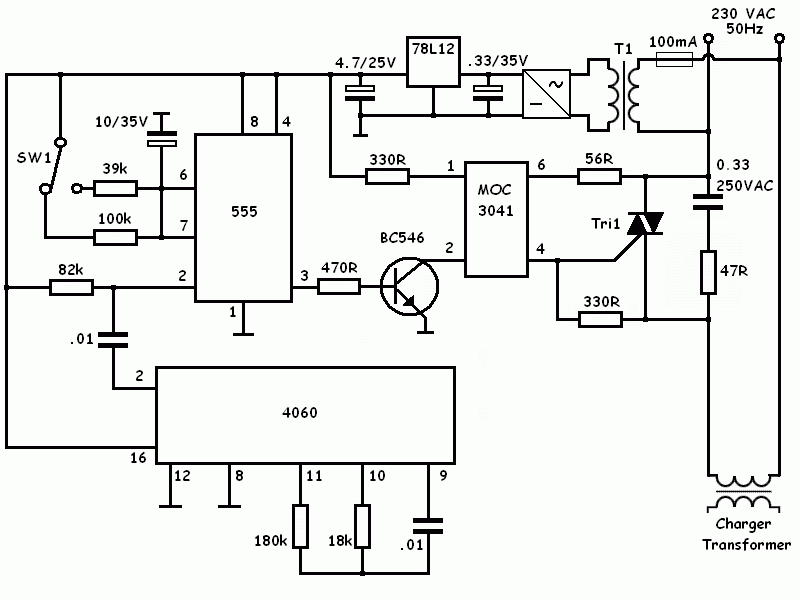 Lead Acid Battery Charger Circuit Diagram